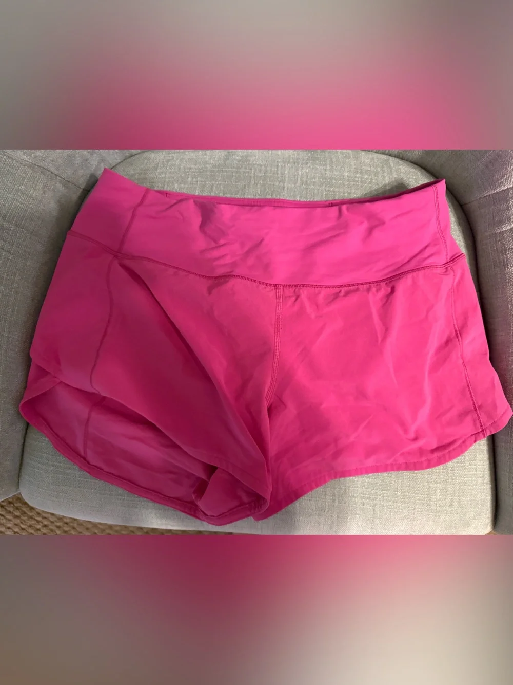 Lululemon Sonic Pink Speed up Shorts (8Tall)